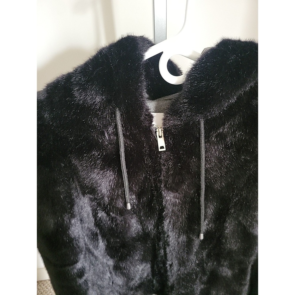 Heartloom Hooded Jacket Women's‎ Size Small Faux Fur in Black - Picture 7 of 9